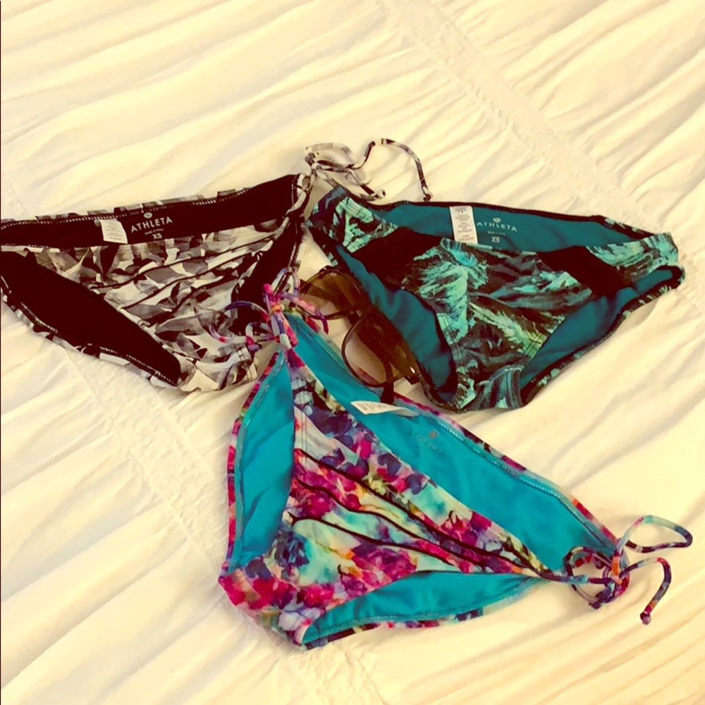 Three bikini bottoms